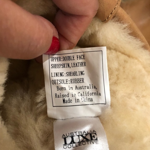 New! Men's Australia Luxe Collective Yolo Genuine Sheepskin Boot CHESTNUT US 1O - Picture 13 of 15